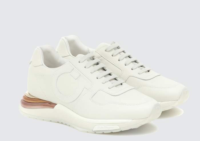 Bílé kožené tenisky Brooklyn Leather sneakers Salvatore Feragamo