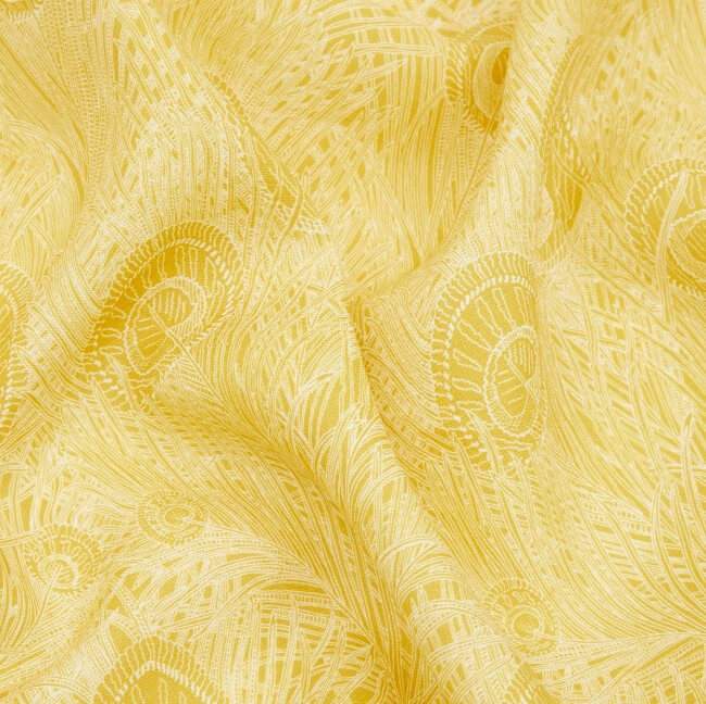 Potahová látka Liberty London, Hebe Marlowe in Lichen Chartreuse, přírodní tóny 100% len, cena za metr je 85Ł, cca 2.550 Kč