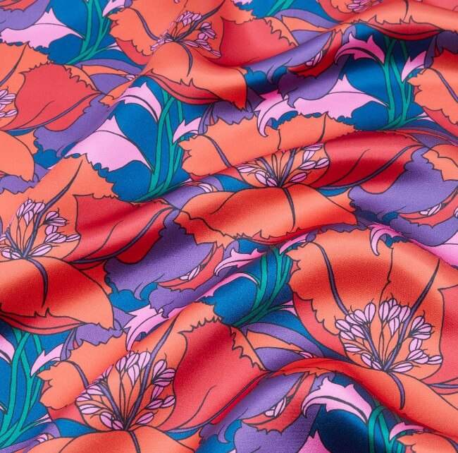 Hedvábný satén, 100% hedvábí, Liberty Fabrics