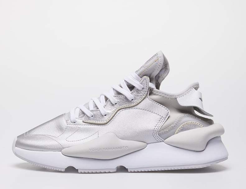 Futuristické stříbrné látkové tenisky Y-3 KAIWA.