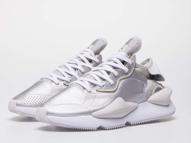 Futuristické stříbrné látkové tenisky Y-3 KAIWA.