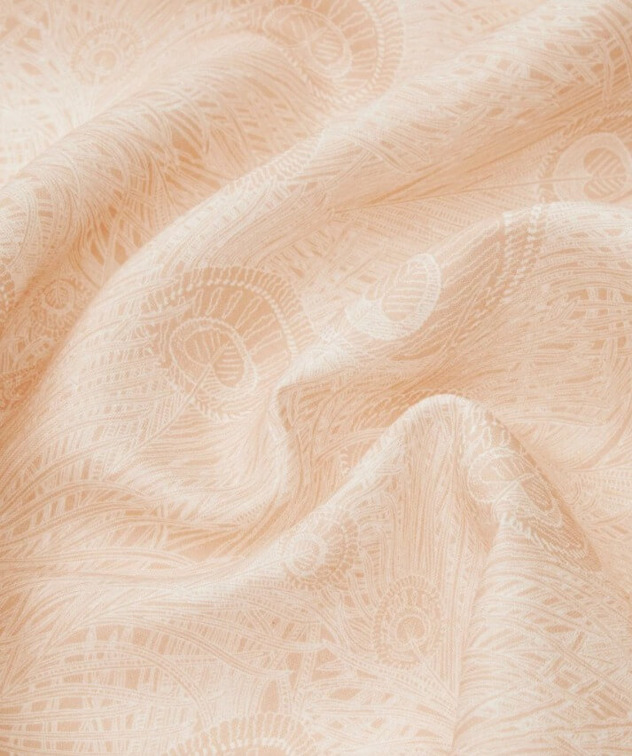 Lněná potahová látka Hebe Marlowe Linen in Pewter Plaster Pink od Liberty London.